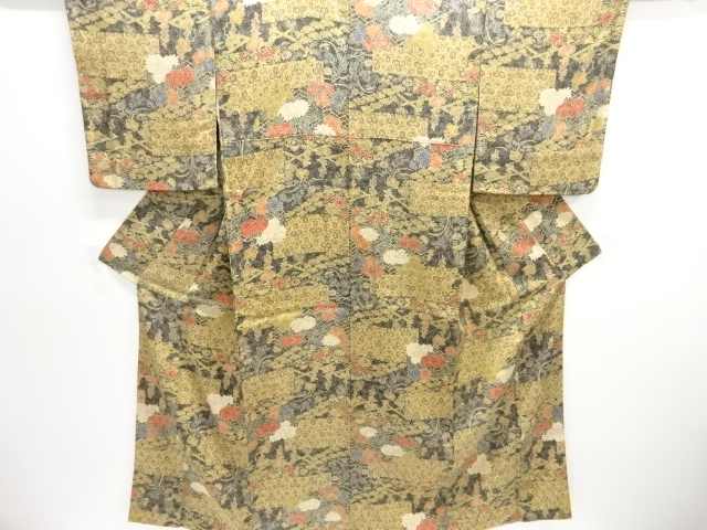 JAPANESE KIMONO / KOMON / FLORAL PLANTS